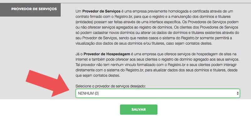 Alterar Provedor de Serviços do seu CPF no Registro.BR